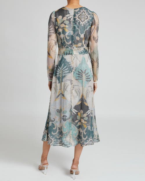 Santorelli Blaire Midi Dress In Indigo Multi