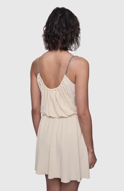 Rebecca Minkoff Serena Chain Strap Minidress In Chalk