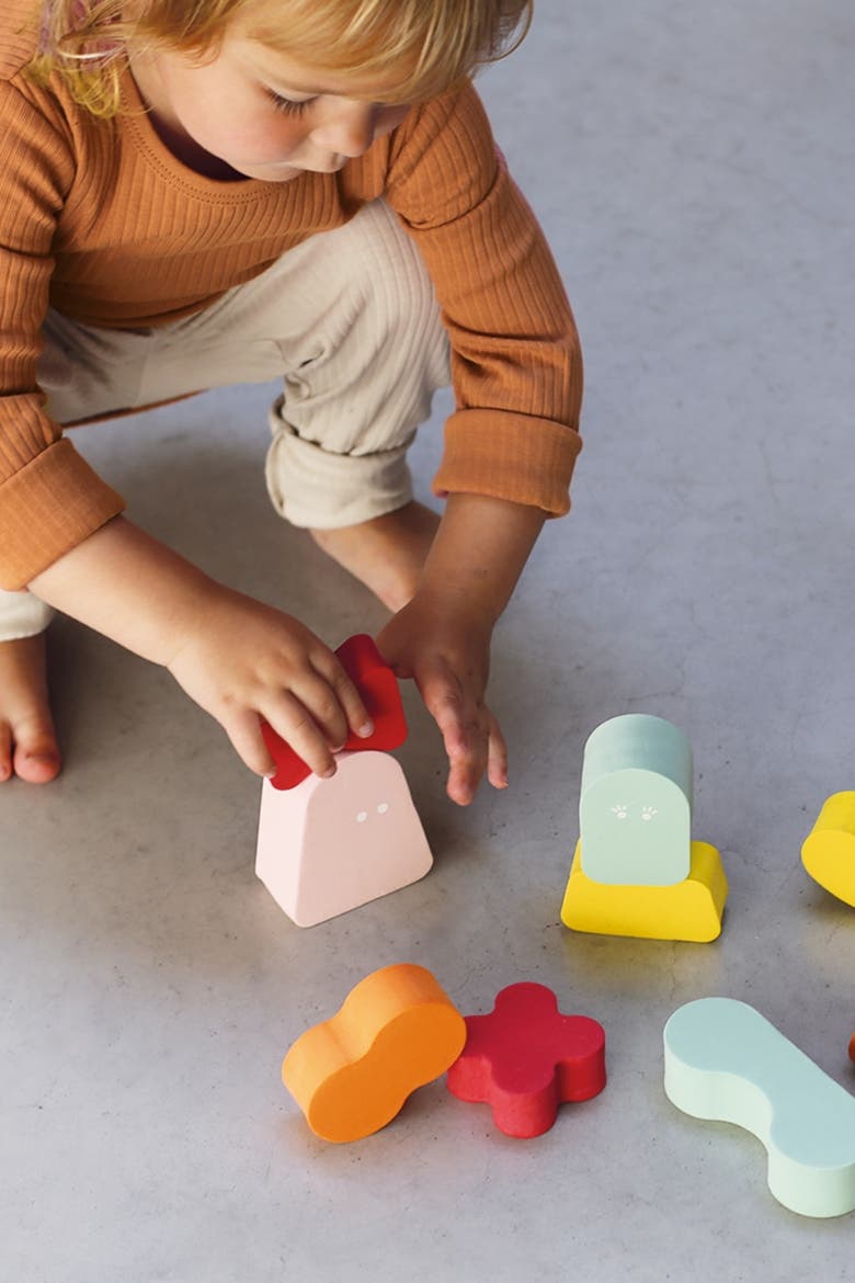 Blokki Soft, Foam Stacking Blocks for Toddlers and Kids, Alternate, color, Pink