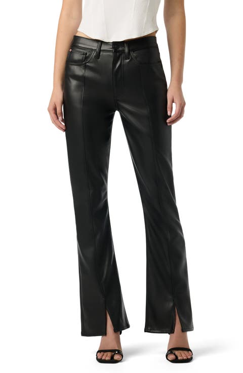 Blair Faux Leather High Waist Flare Pants