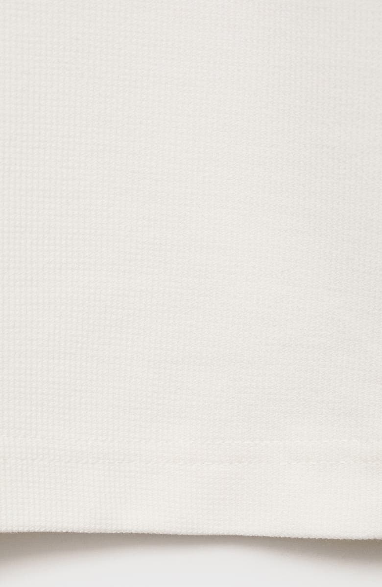 MANGO Textured Cotton Blend T-Shirt, Alternate, color, White