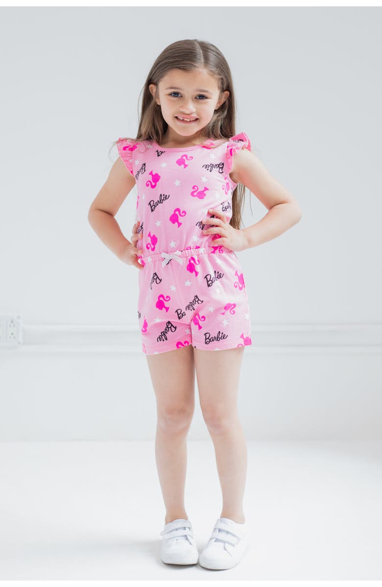 Barbie Sleeveless Skater Romper, Alternate, color, Pink