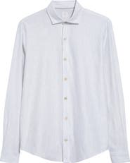 Eleventy Dandy Pinstripe Cotton Button-Up Shirt