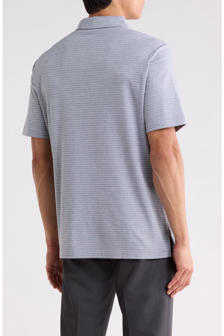 Stripe Cotton Polo, Alternate, color, NAVY