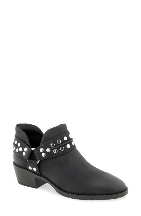 Sharp Faux Leather Bootie