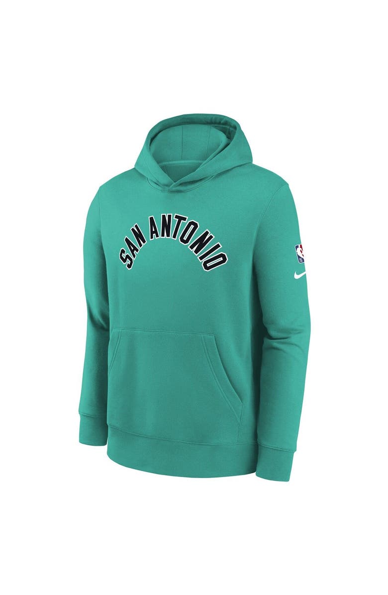 Nike Youth Nike Teal San Antonio Spurs 2021/22 City Edition Essential Pullover Hoodie, Alternate, color,