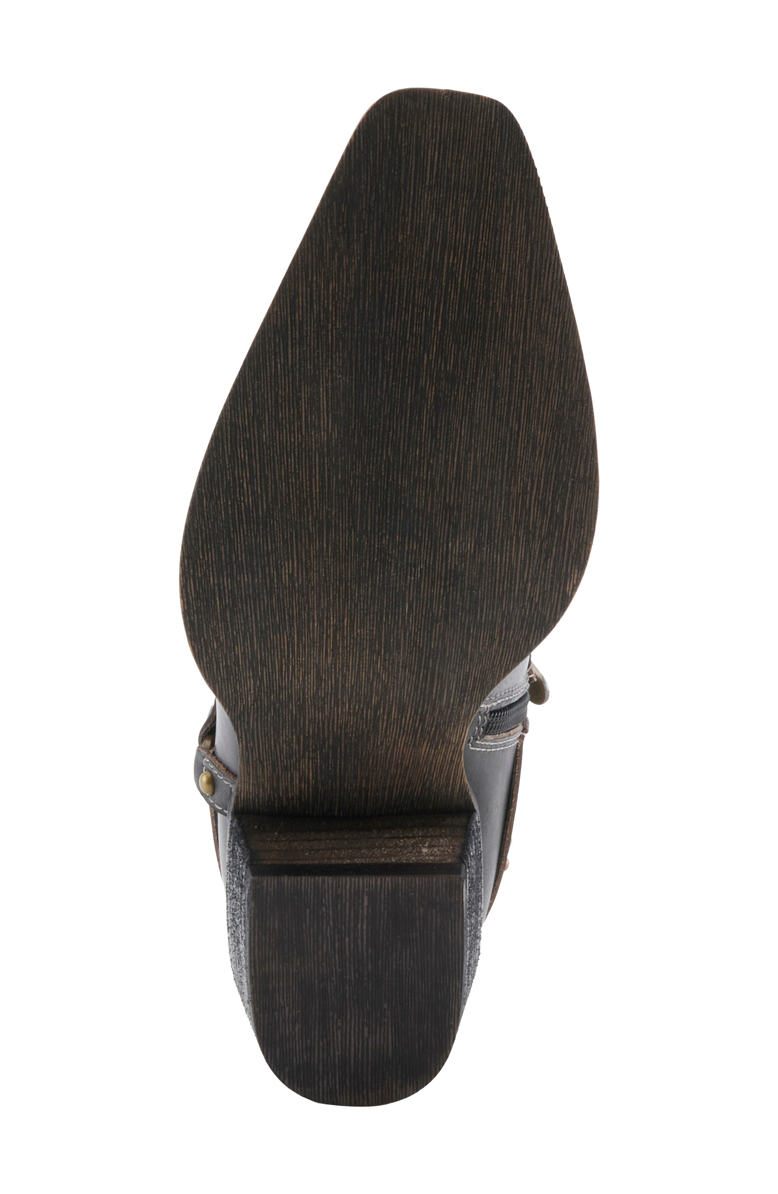 Meechelle Leather Bootie, Alternate, color, BLACK