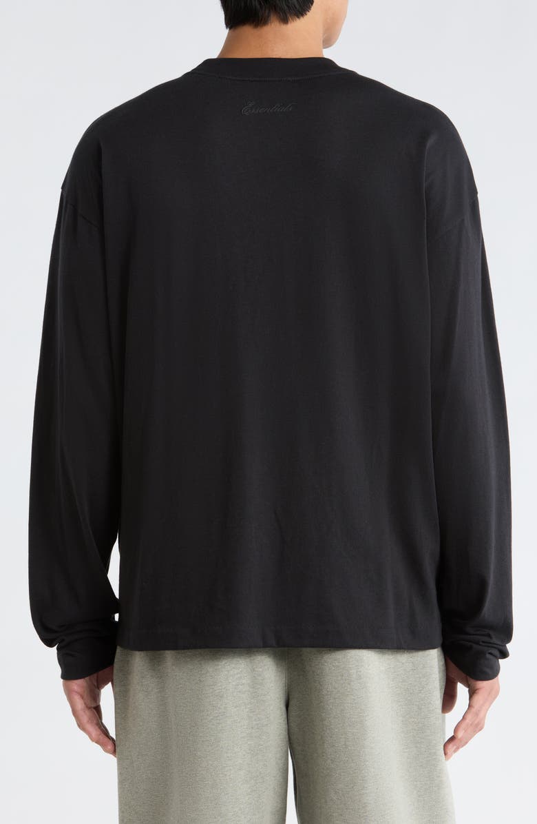 Fear of God Essentials Signature Essential Long Sleeve T-Shirt, Alternate, color, Vintage Black