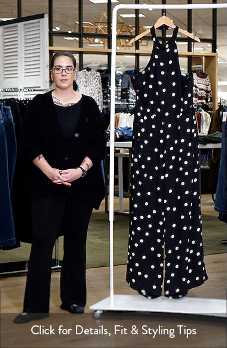 Kaline Polka Dot After Hours Halter Jumpsuit, sales video thumbnail