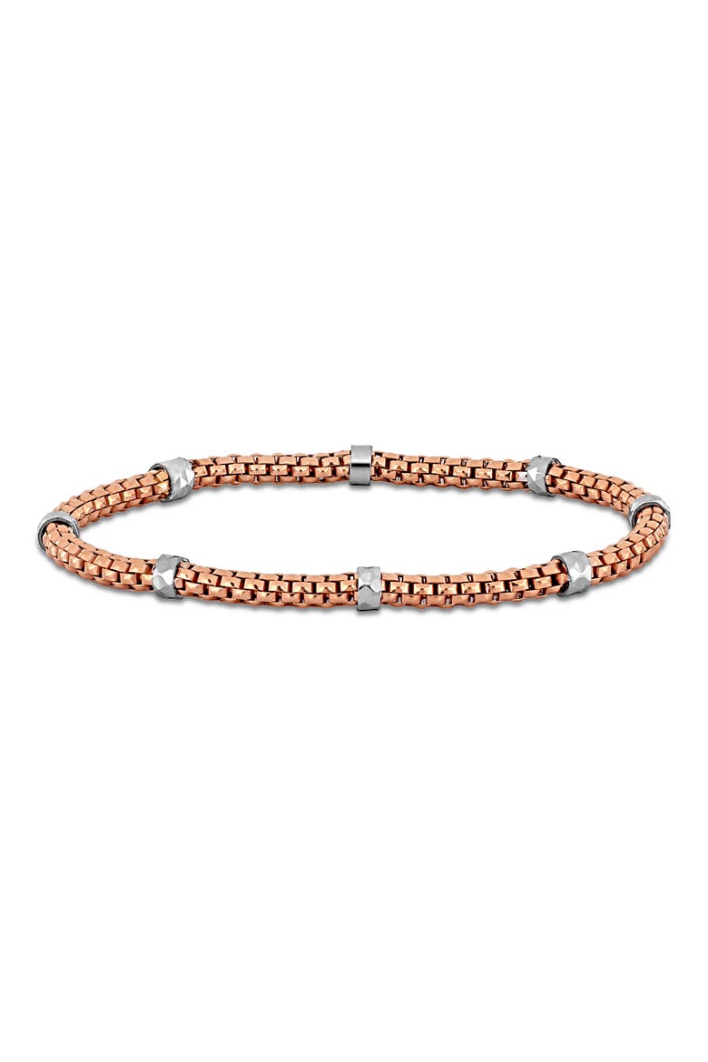 2.5mm Station Bracelet, Main, color, ROSE SILVER