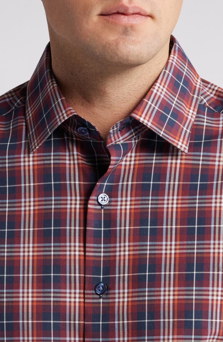 Scott Barber Collegiate Plaid Regular Fit Button-Up Shirt, Alternate, color,