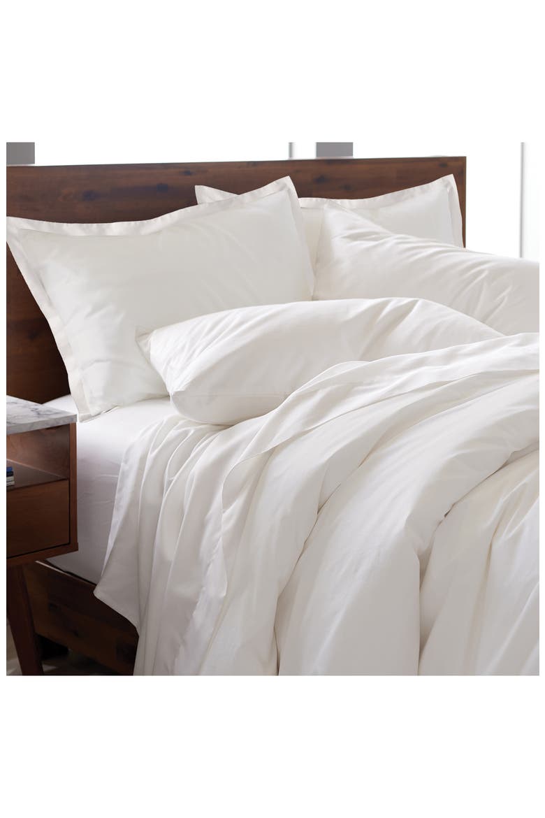 500 Thread Count Cotton Duvet Cover & Sham Set, Alternate, color, WHITE