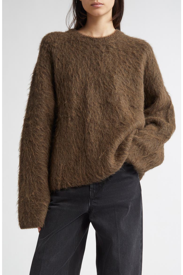 Boxy Alpaca Blend Sweater, Main, color, PEPPER