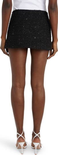 【関税＆送料込み】Valentino Garavani Tweed Skirt VALENTINO GARAVANI Crystal-embellished tweed mini skirt