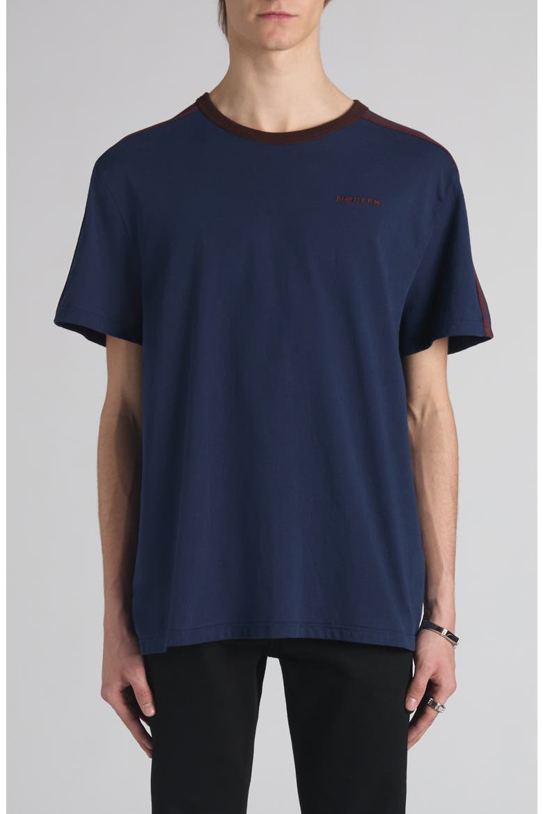 Criminal Stripe T-Shirt, Main, color, NAVY