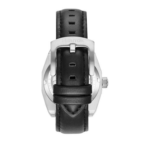 Heritor Automatic Elliott Leather-band Watch In Black