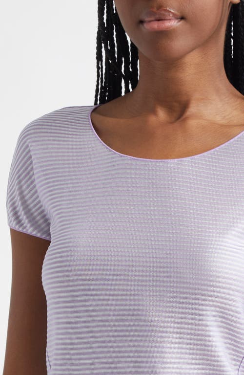 Emporio Armani Stripe T-shirt In Lilac