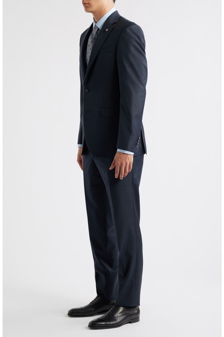 Stacey Trim Fit Solid Navy Stretch Super 110s Suit, Alternate, color, NAVY