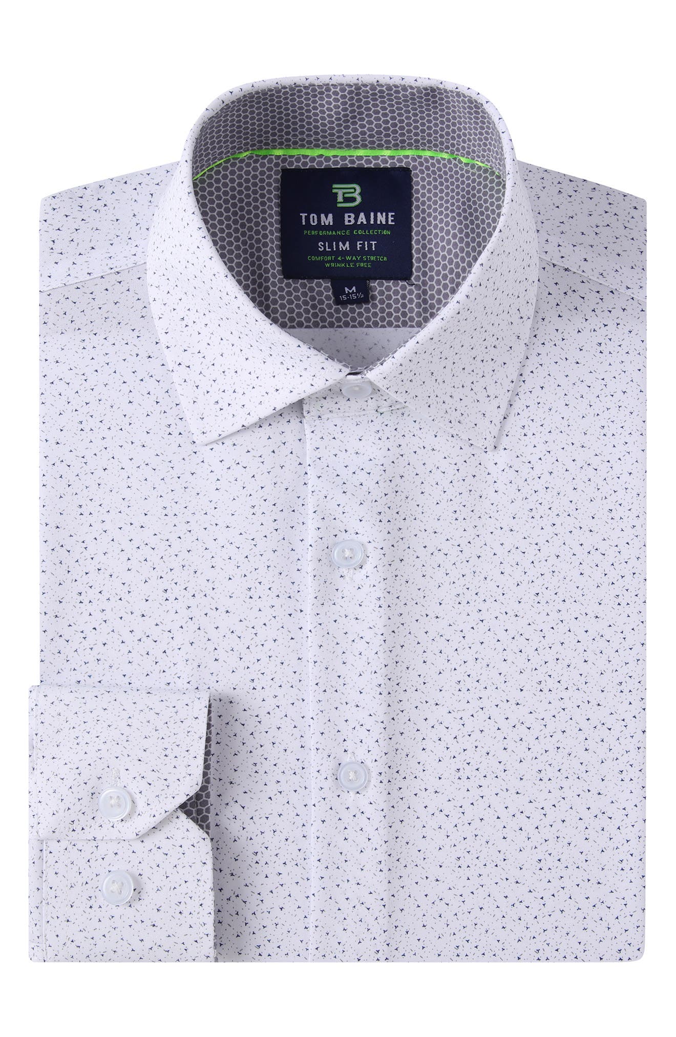 slimmest dress shirts Men's Traveler Collection Slim Fit Button-Down Collar Solid Dress Shirt at Jos. A. Bank, Cream/White, Size 17 X 33