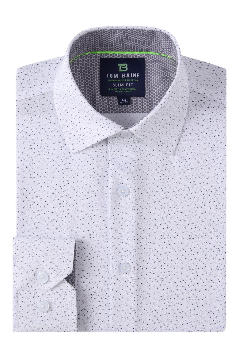Performance Slim Fit Dress Shirt, Alternate, color, WHITE