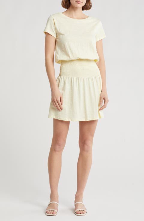 Fran Short Sleeve Smocked Organic Cotton Dress