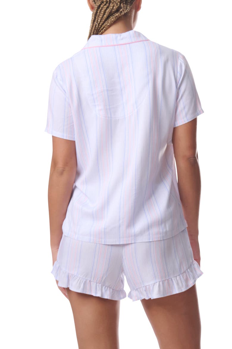 Print Short Pajamas, Alternate, color, MULTI TWILL STRIPE