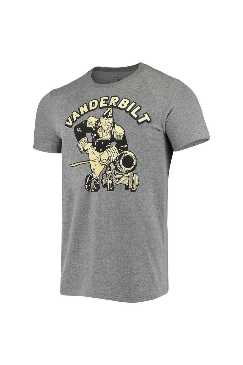 Men's Homefield Heather Gray Vanderbilt Commodores College Vault Vintage Cannon T-Shirt, Alternate, color, Heather Gray