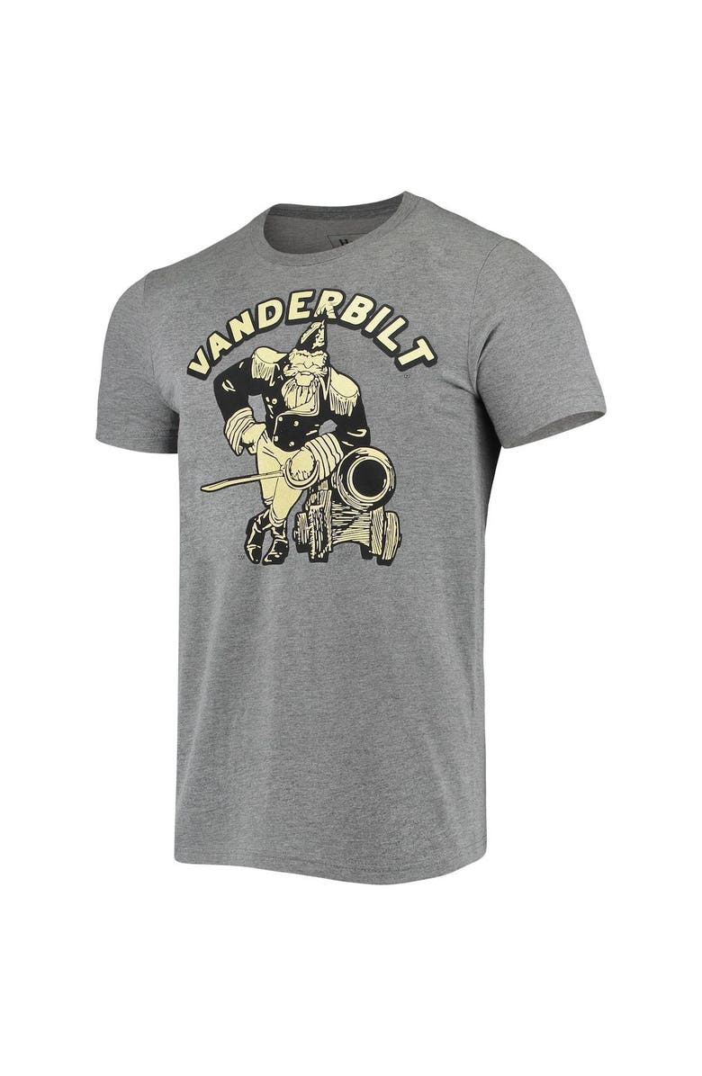 HOMEFIELD Men's Homefield Heather Gray Vanderbilt Commodores College Vault Vintage Cannon T-Shirt, Alternate, color, 