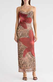 Cowl Neck Bustier Maxi Dress