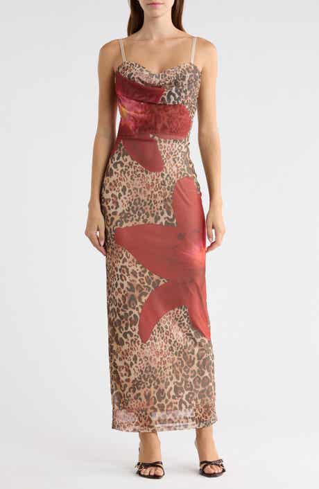 Cowl Neck Bustier Maxi Dress