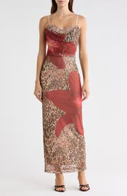 Madden Girl Cowl Neck Bustier Maxi Dress