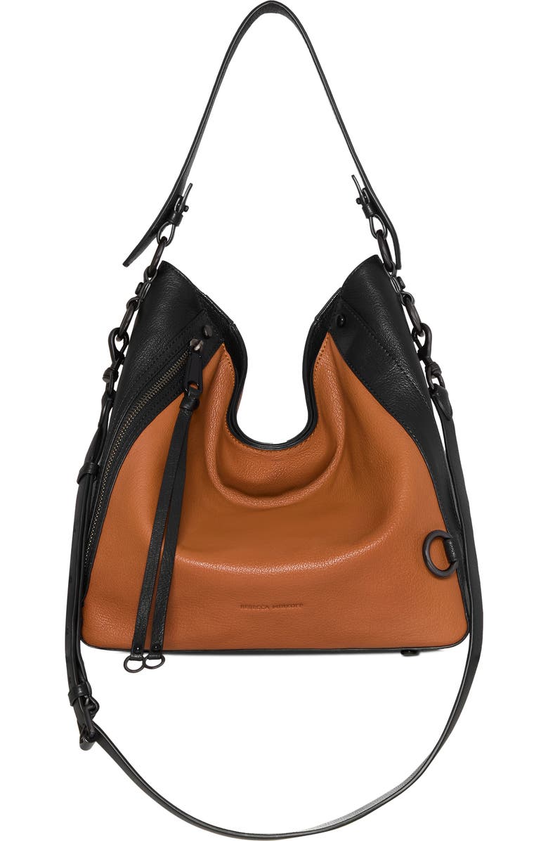 Rebecca Minkoff Mab Colorblock Leather Hobo Bag, Main, color,