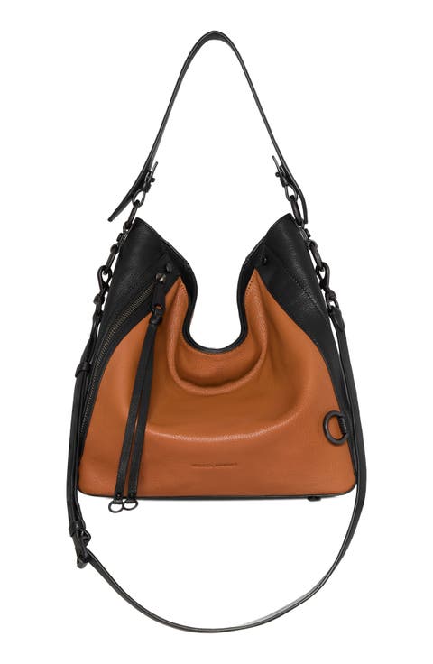 Mab Colorblock Leather Hobo Bag