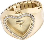INVICTA Mini Quartz Heart Ring Watch