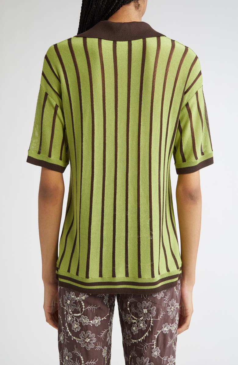 Siedrés Rounes Stripe Polo, Alternate, color, Green