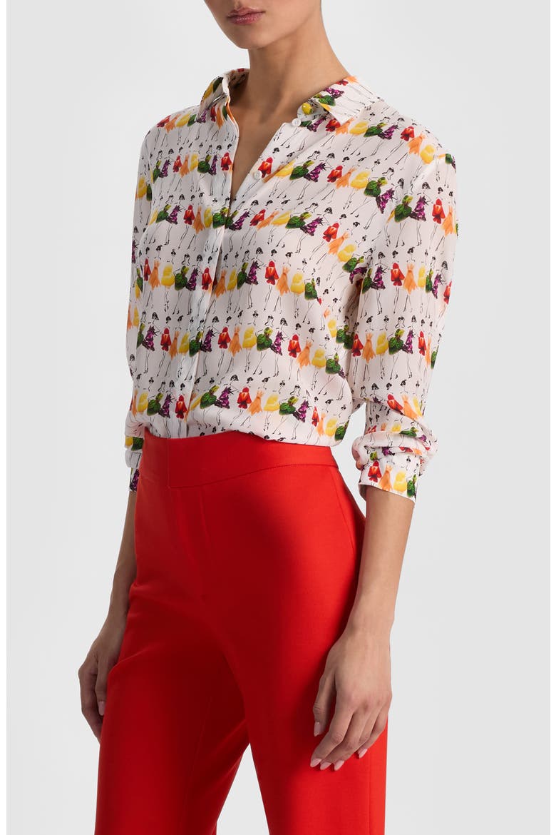 Willa Staceface Silk Shirt, Alternate, color, WOMENS DAY