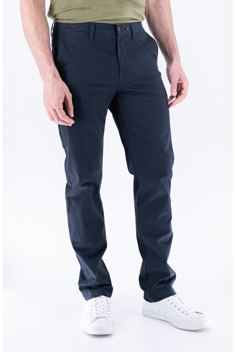 Slim Fit Flat Front Sateen Twill Chinos, Main, color, NAVY