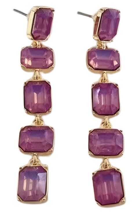 Alice Crystal Linear Drop Earrings