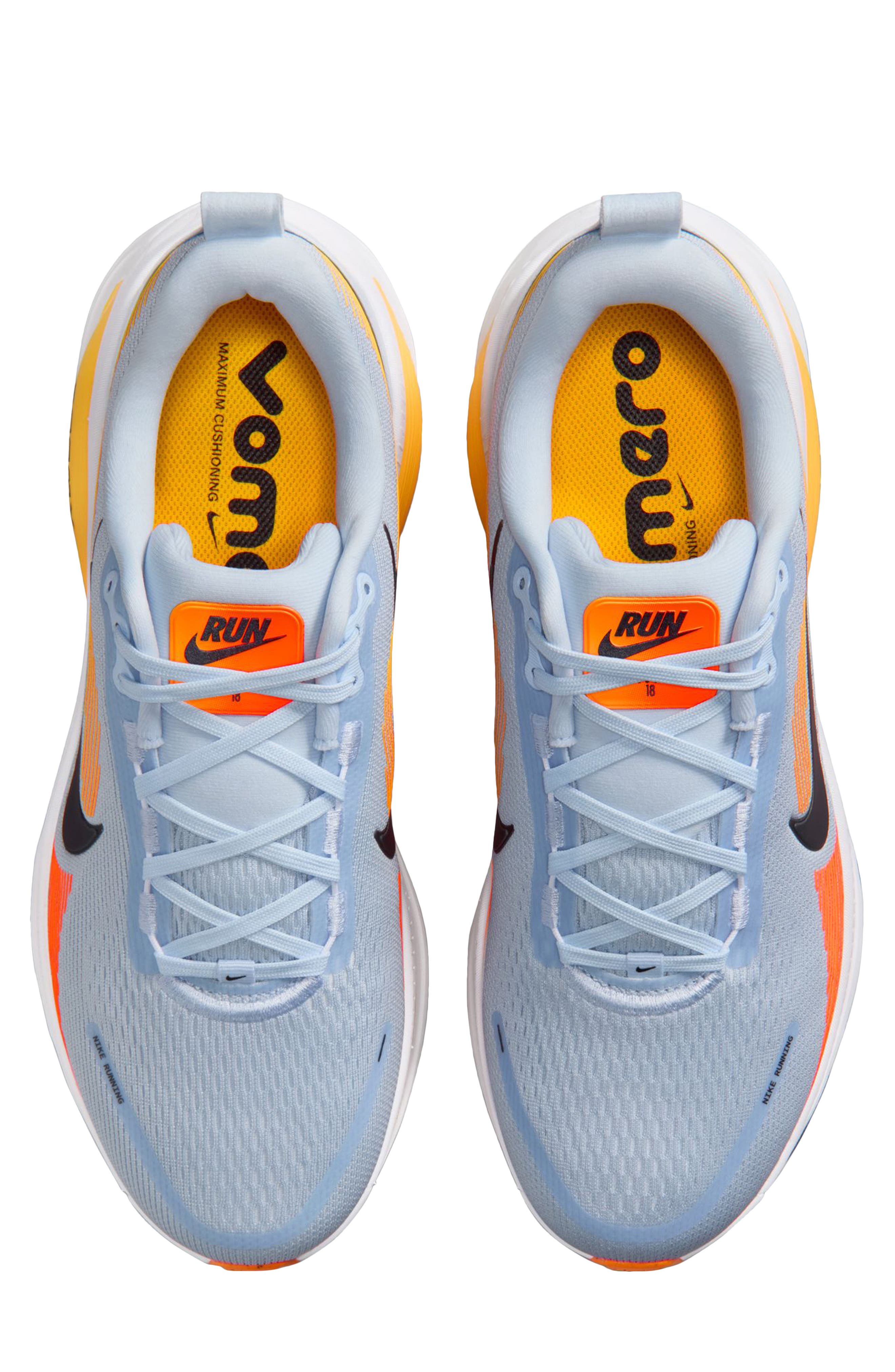Nike Vomero 18 Running Shoe, Alternate, color, Hydrogen Blue/ Laser Orange