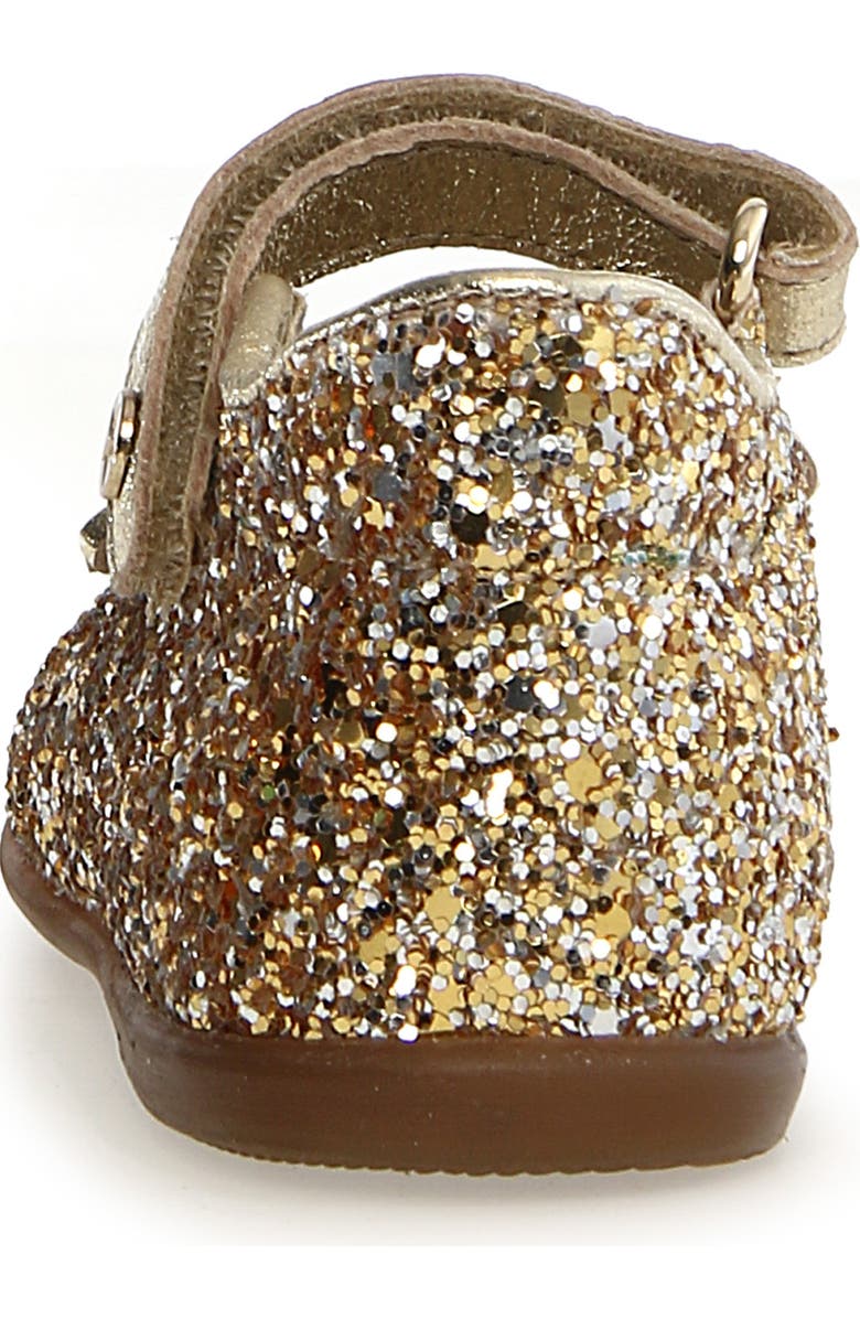 Naturino Kids' Glitter Bow Ballet Flat, Alternate, color, Platinum Silver