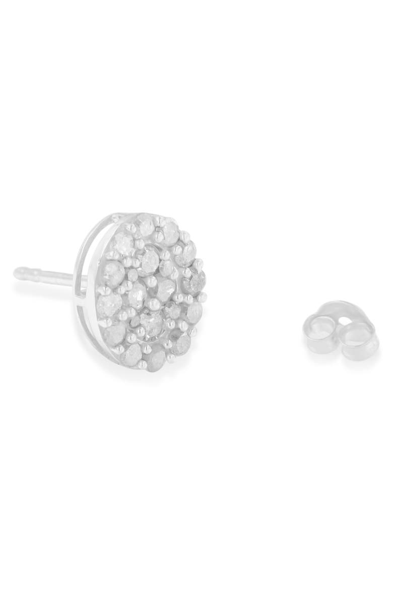 Haus of Brilliance Silver 1 1/2 Ct RoundDiamond Oval Shaped Stud Earrings, Alternate, color, White