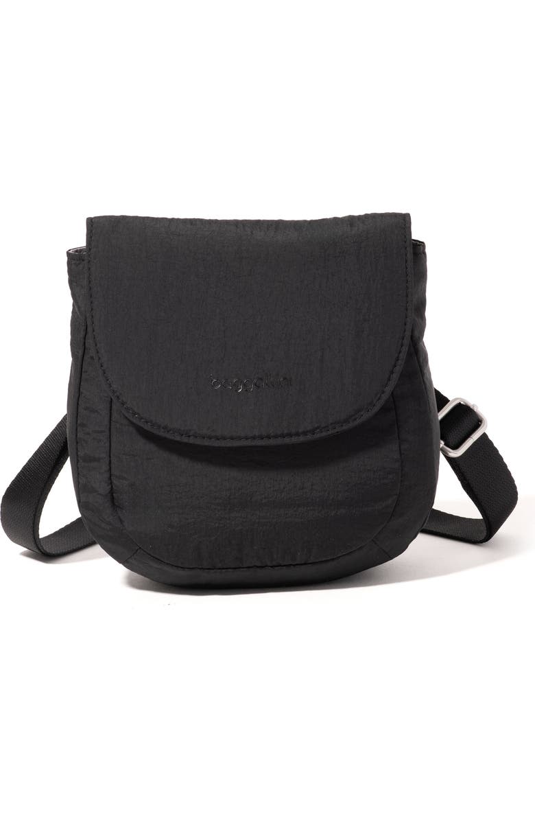 BAGGALLINI Swift Flap Mini Crossbody, Main, color, B-Lite Black