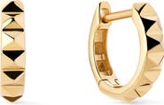 Ana Luisa Solid Yellow Gold - Pyramid Huggie Hoops