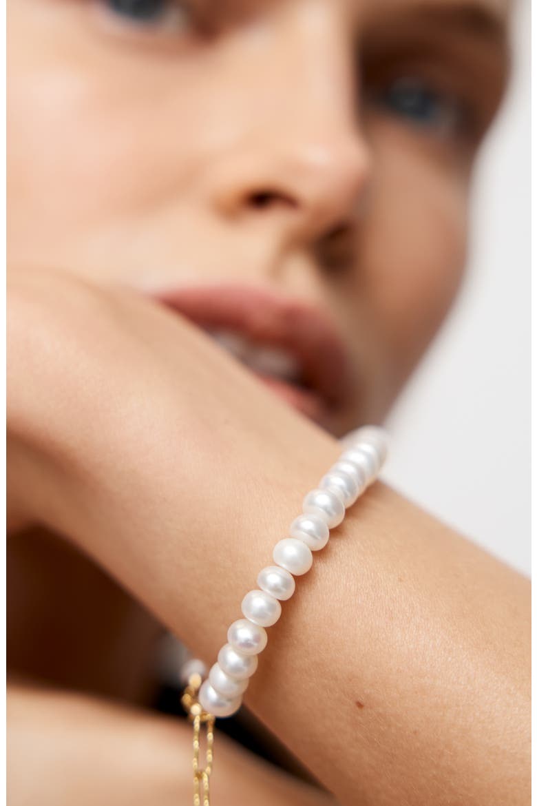 Nomade Genuine Freshwater Pearl Bracelet, Alternate, color, 18K GOLD VERMEIL / PEARL