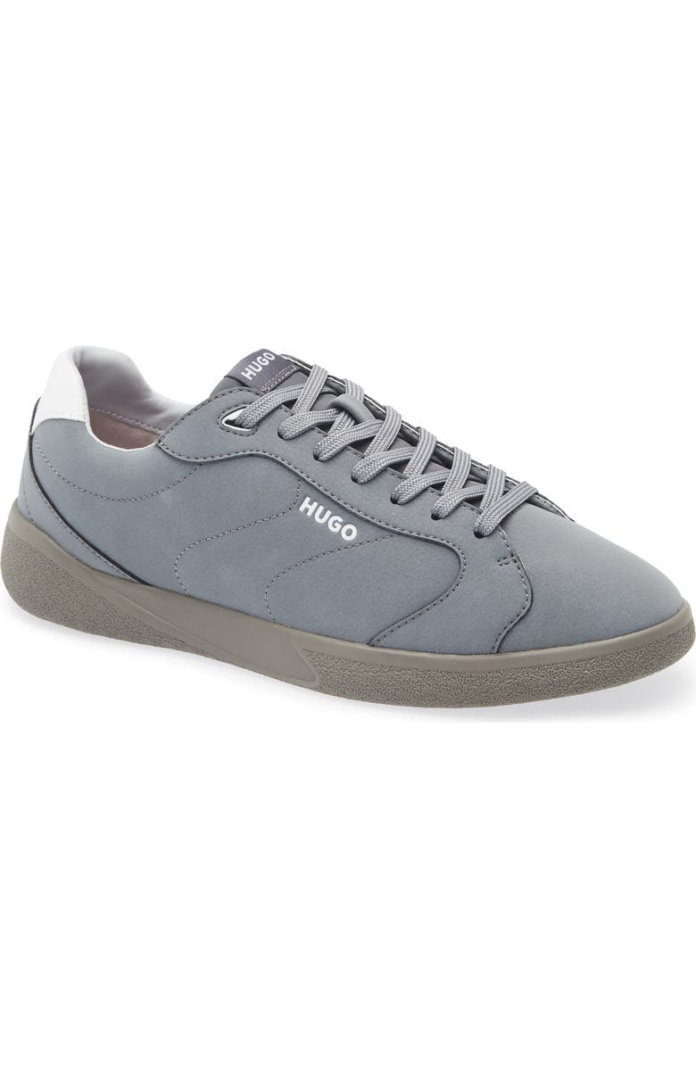 BOSS Riven Tennis Sneaker, Main, color, Medium Grey