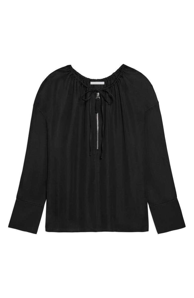 Helmut Lang Reversible Long Sleeve Drawstring Top, Alternate, color, 