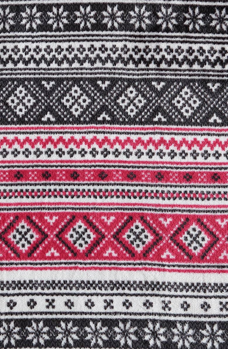 Eddie Bauer Classic Fair Isle Faux Shearling Throw Blanket, Alternate, color, 