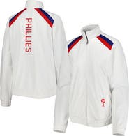 G-III 4HER BY CARL BANKS Women's G-III 4Her by Carl Banks White Philadelphia Phillies Red Flag Full-Zip Track Jacket