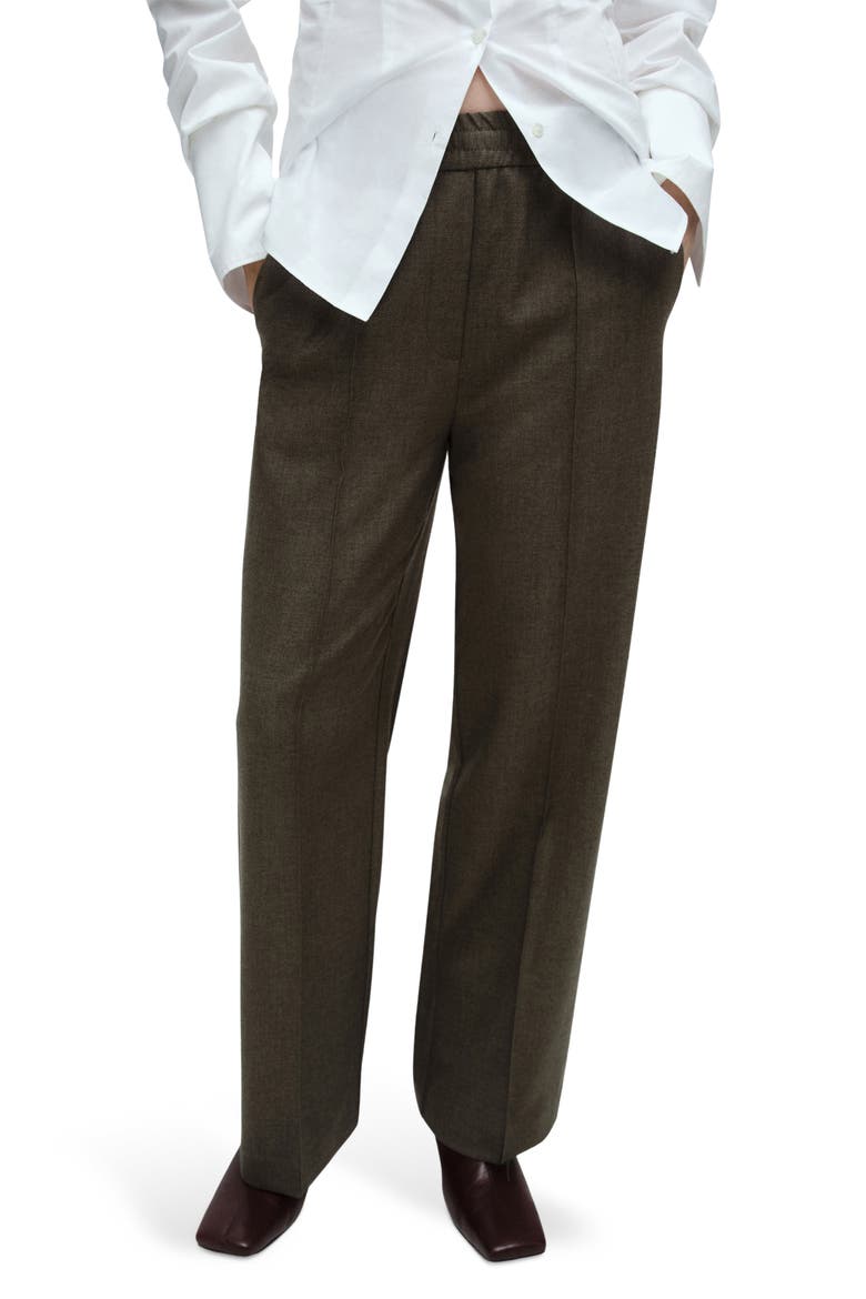 High Waist Wide Leg Pants, Main, color, GREEN