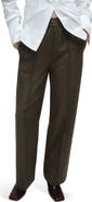 MANGO High Waist Wide Leg Pants